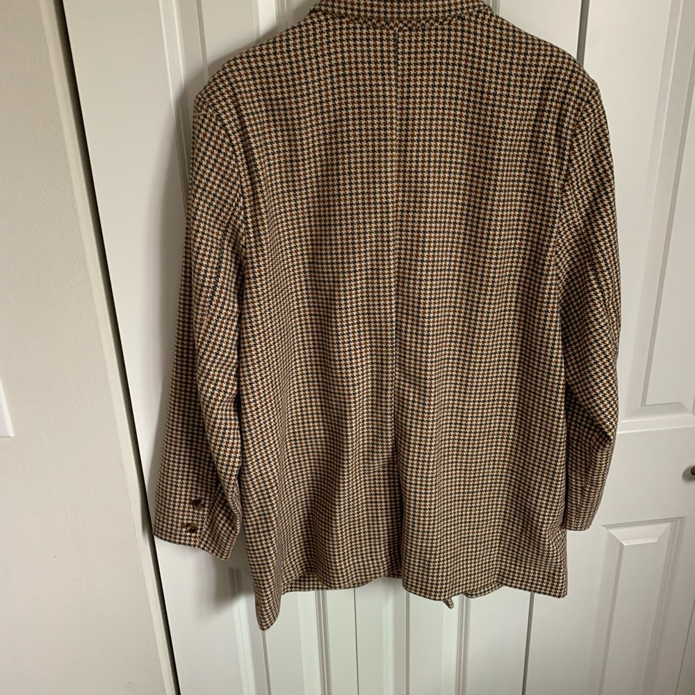 Women's Houndstooth Blazer Coat - Picture 7 of 8